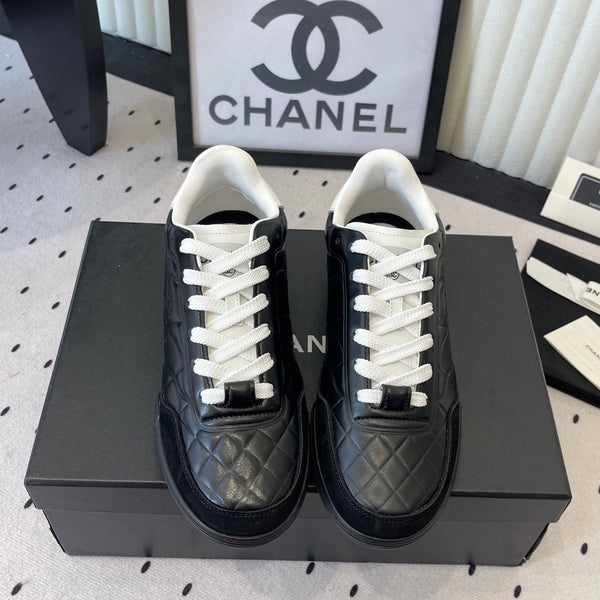 Chanel Coco Baskets Baseball Noir en Cuir de Vachette 611670