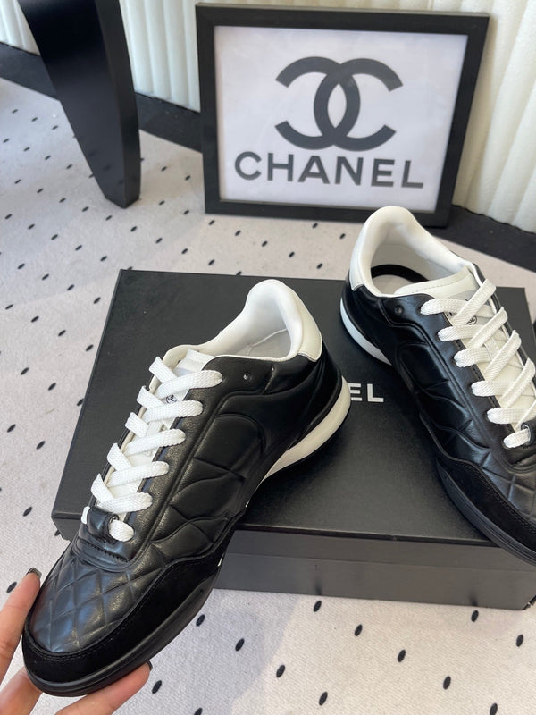 Chanel Coco Baskets Baseball Noir en Cuir de Vachette 611670