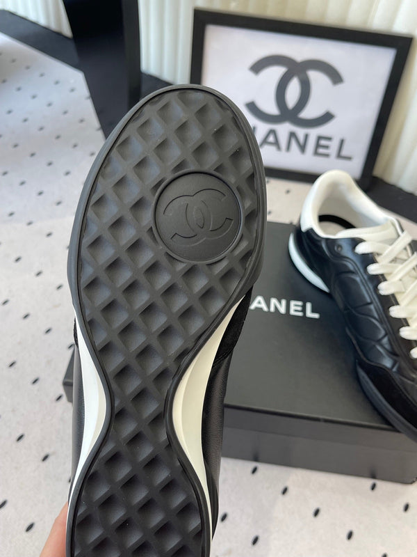 Chanel Coco Baskets Baseball Noir en Cuir de Vachette 611670