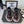 Baskets CC en cuir de vachette bordeaux et noir 611665