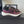 Baskets CC en cuir de vachette bordeaux et noir 611665