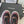 Baskets CC en cuir de vachette bordeaux et noir 611665