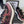 Baskets CC en cuir de vachette bordeaux et noir 611665