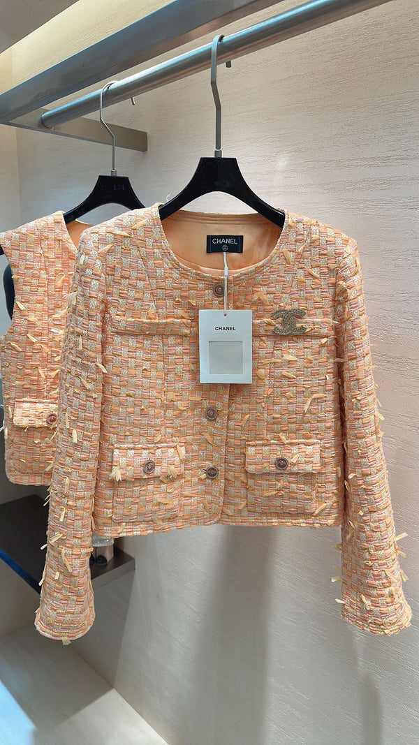 VESTE CHANEL SWEET GIRL TWEED ORANGE