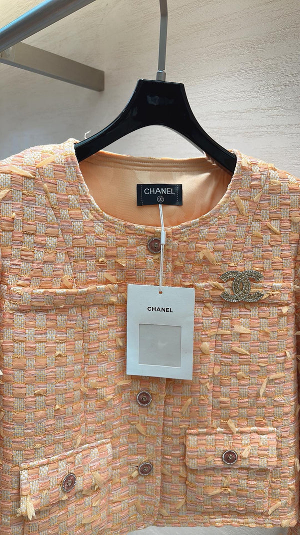 VESTE CHANEL SWEET GIRL TWEED ORANGE