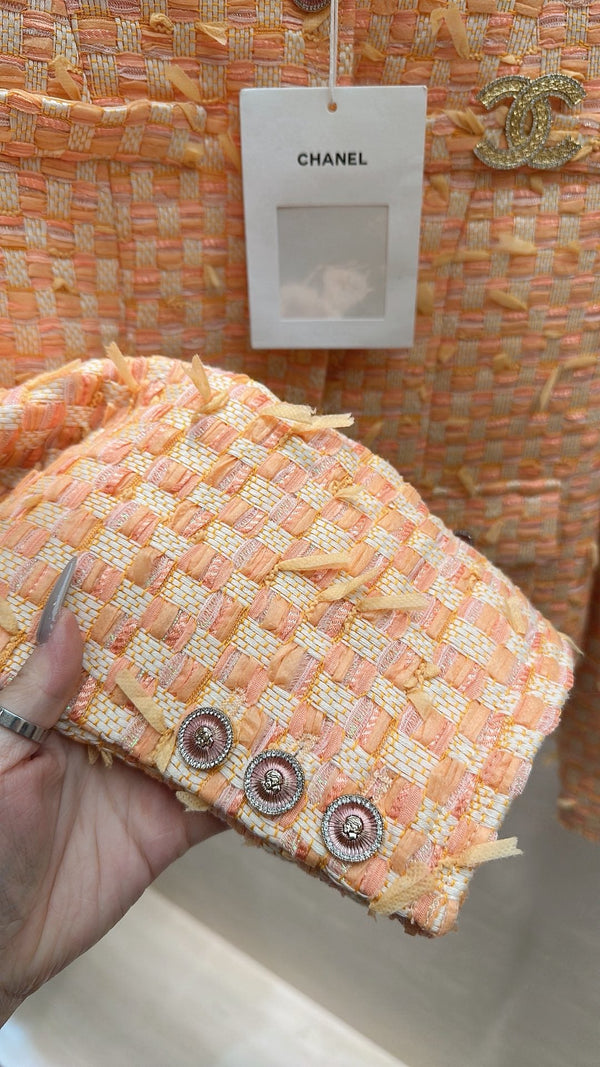 VESTE CHANEL SWEET GIRL TWEED ORANGE