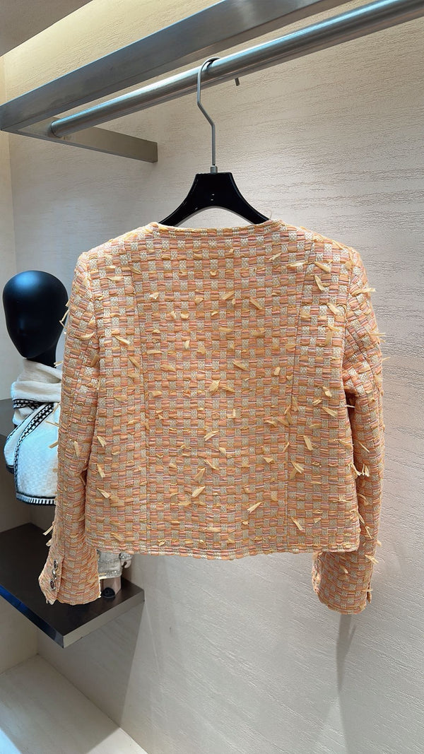 VESTE CHANEL SWEET GIRL TWEED ORANGE