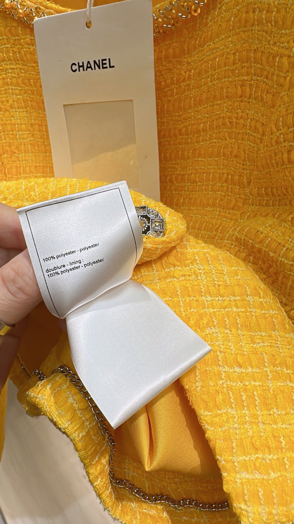 VESTE CHANEL JAUNE EN TWEED