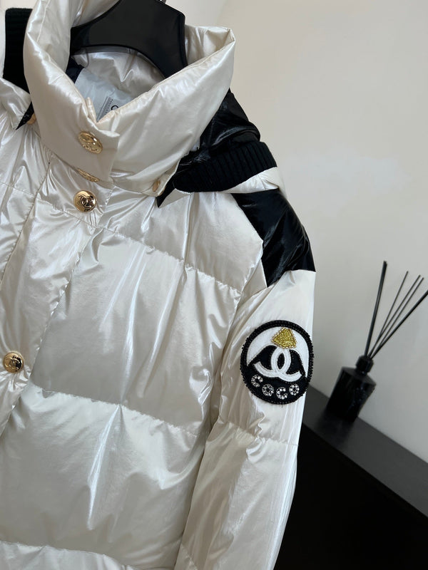 CHANEL DOUDOUNE SKI BLANCHE EN NYLON 841064