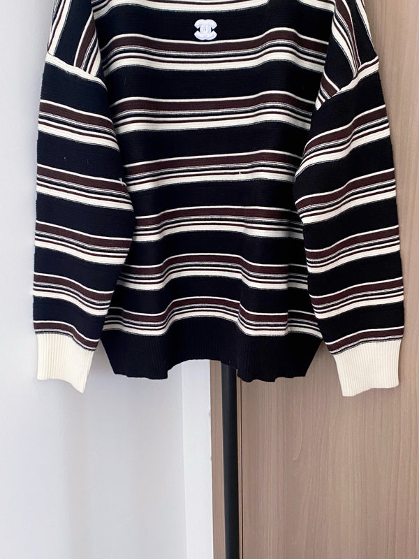 CHEMISE MANCHES LONGUES BICOLORE CHANEL NOIR IVOIRE 99240