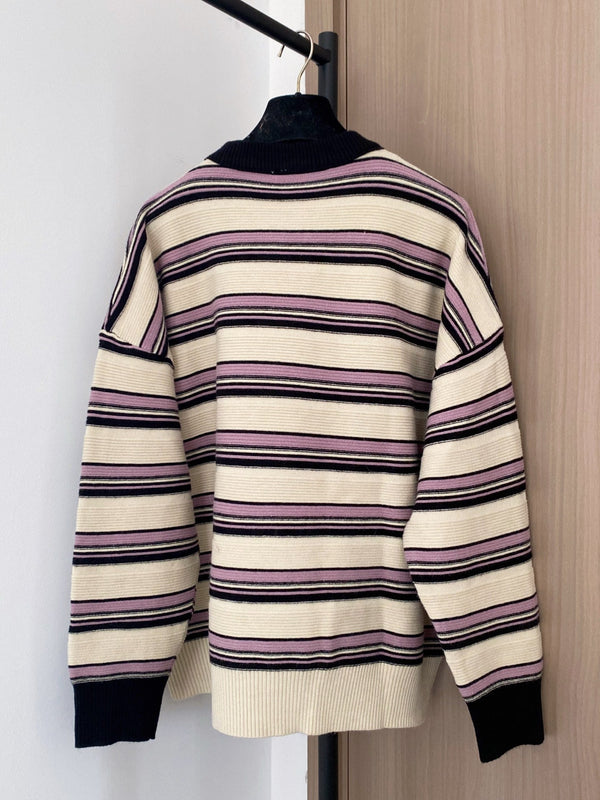CHEMISE MANCHES LONGUES BICOLORE CHANEL ROSE IVOIRE 89240