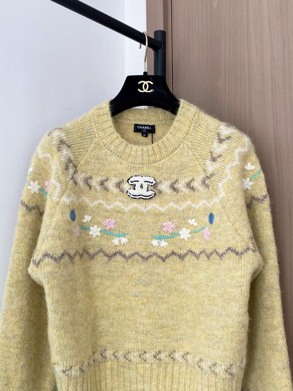 CHEMISE MANCHES LONGUES CHANEL JAUNE CLAIR 88240