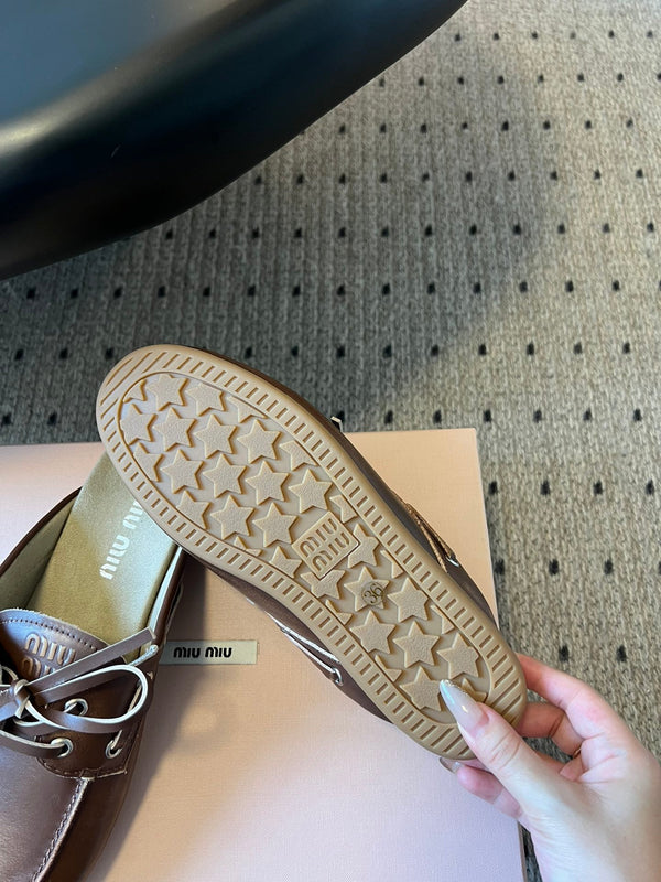 Miu Miu 26SS Mules Dark Brown in Cowhide 614560