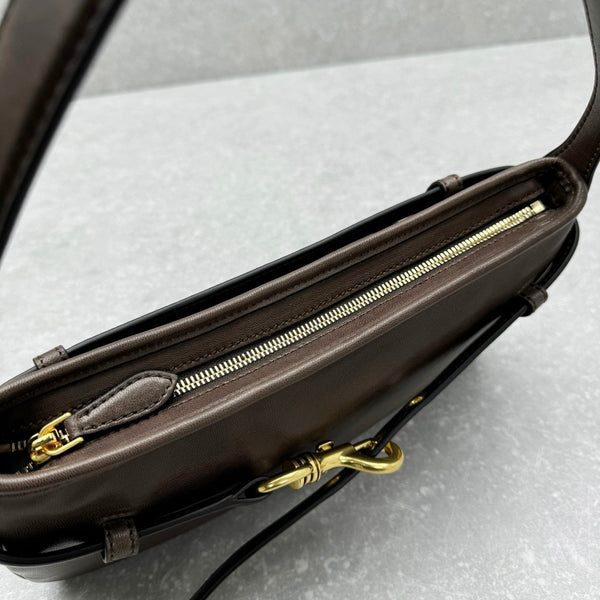 Miu Miu Aventure Shoulder Bag 33cm Brown in Sheepskin