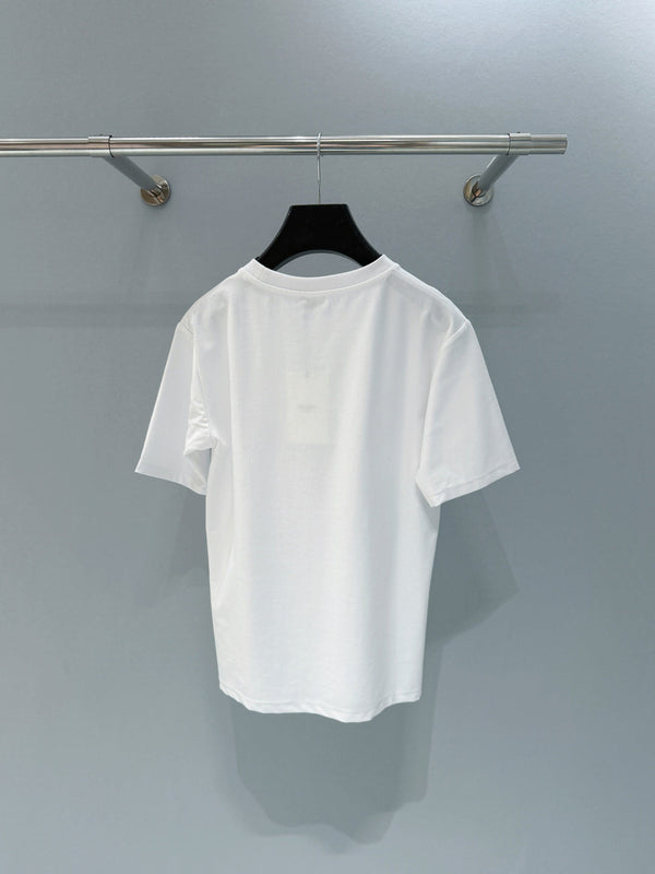 Celine 26SS Letter Print Short-Sleeve T-Shirt White in Cotton 940037