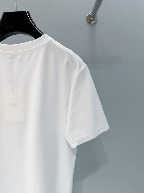 Celine 26SS Letter Print Short-Sleeve T-Shirt White in Cotton 940037