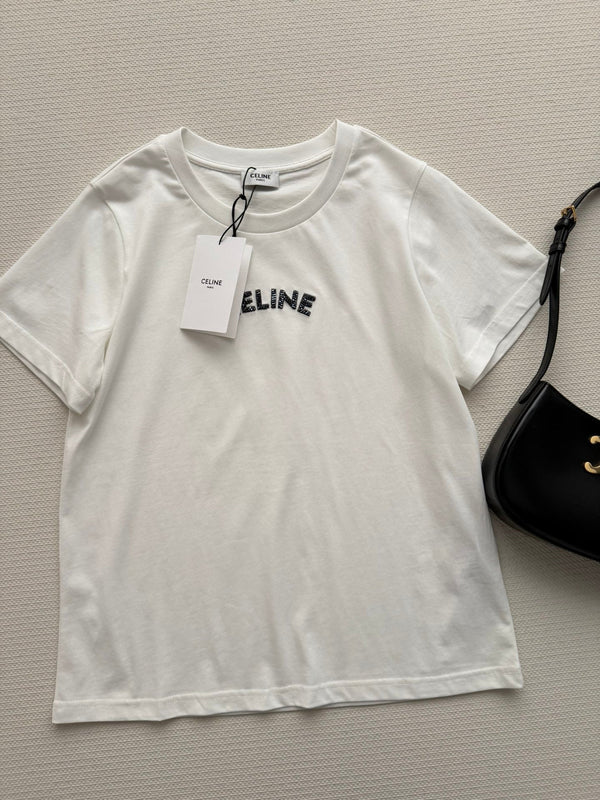 Chanel 26SS Short-Sleeve T-Shirt with Logo White in Cotton 892730