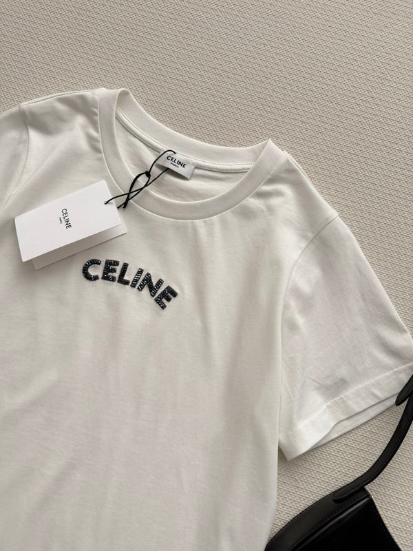 Chanel 26SS Short-Sleeve T-Shirt with Logo White in Cotton 892730