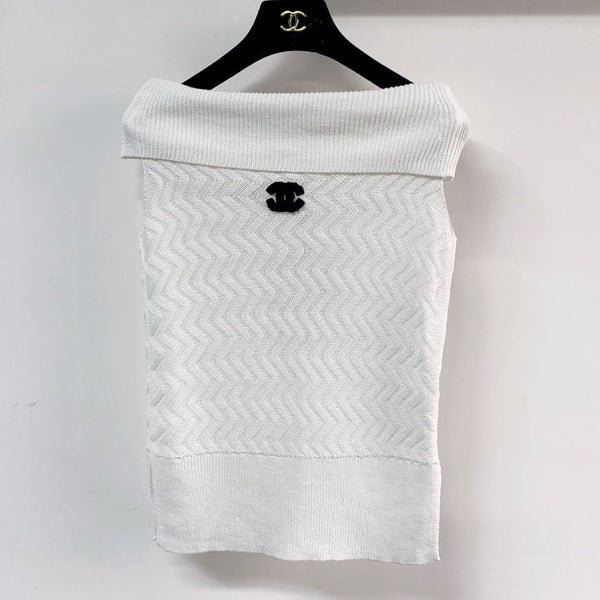 Gilet Chanel blanc en laine 125462