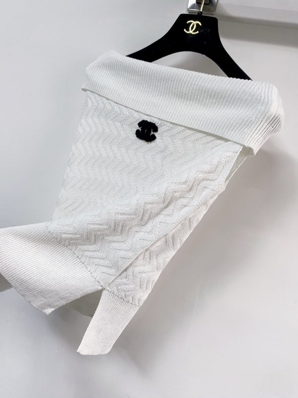 Gilet Chanel blanc en laine 125462