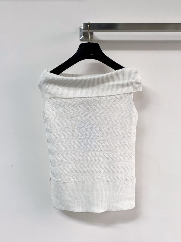 Gilet Chanel blanc en laine 125462