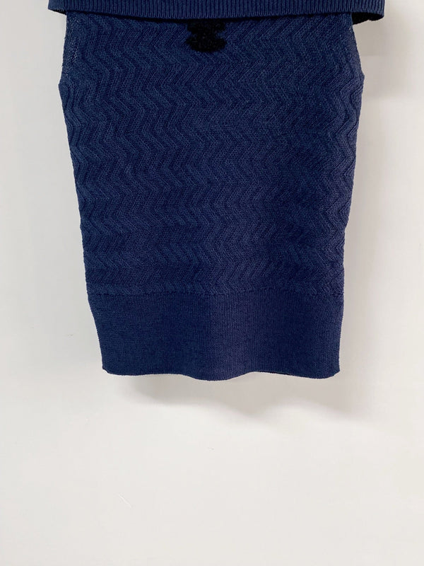 Gilet Chanel Bleu Marine en Laine 125461