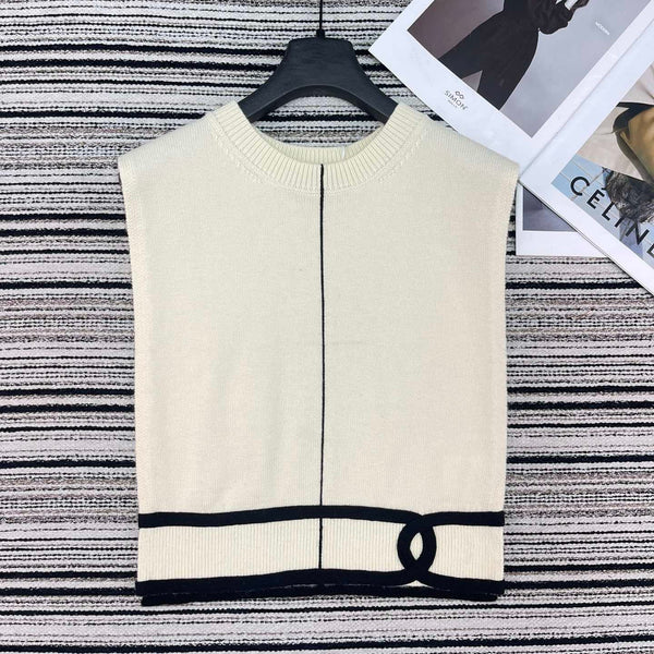 Gilet Chanel Crème en Cachemire 133571