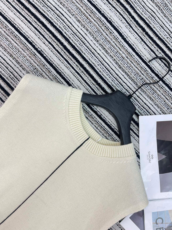 Gilet Chanel Crème en Cachemire 133571