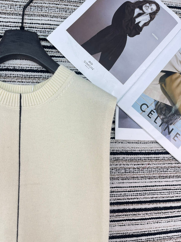 Gilet Chanel Crème en Cachemire 133571