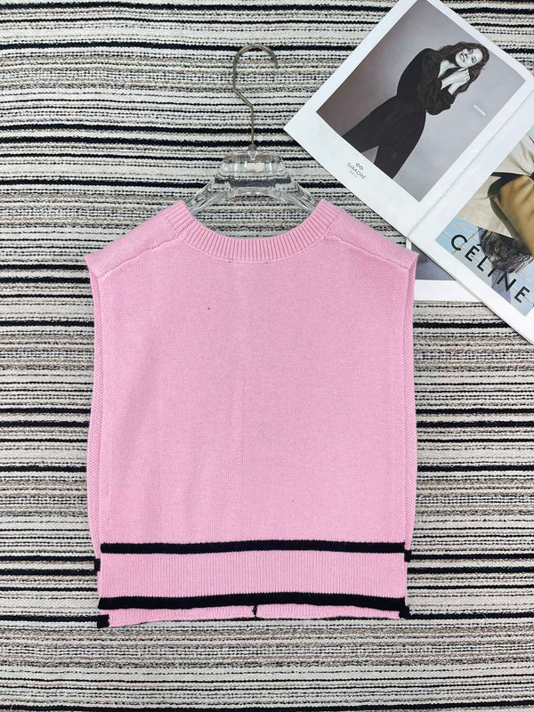 Gilet Chanel Rose en Cachemire 133566