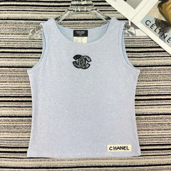 Gilet Chanel Gris en Cachemire 133561