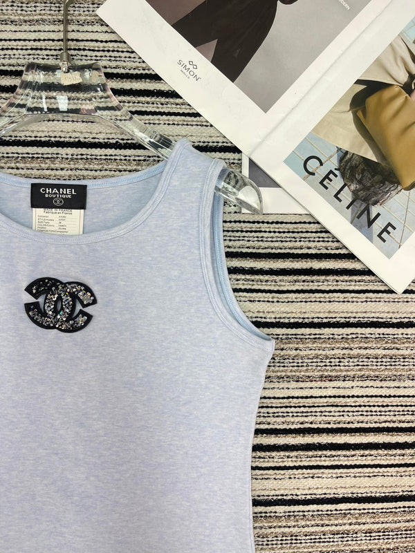 Gilet Chanel Gris en Cachemire 133561