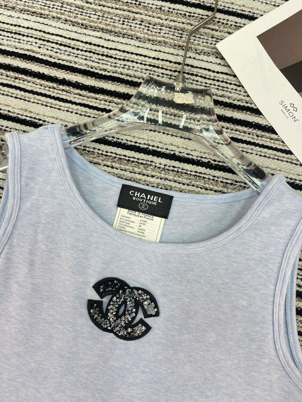 Gilet Chanel Gris en Cachemire 133561