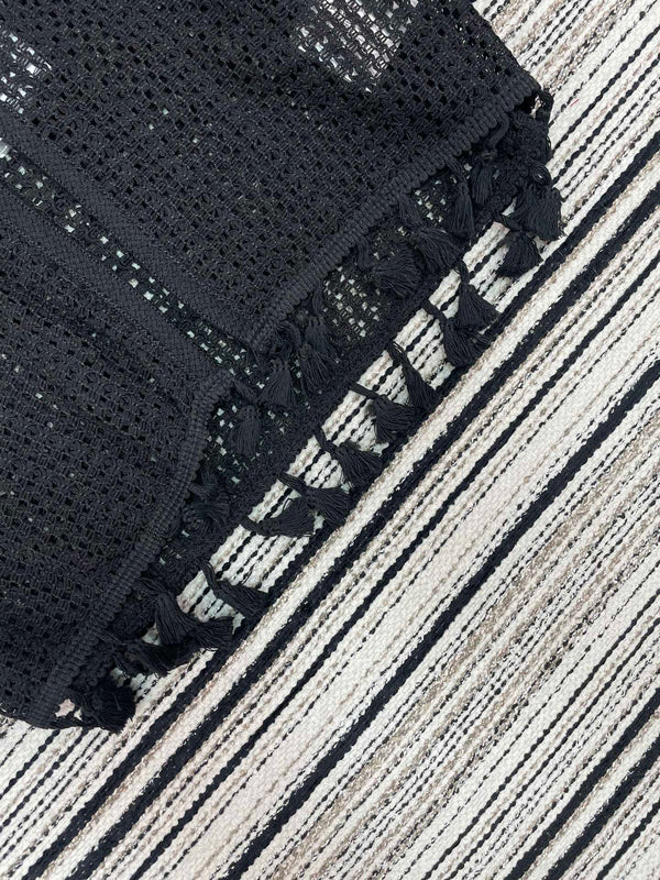 Chanel Haut en maille à manches courtes Noir en Coton 133517