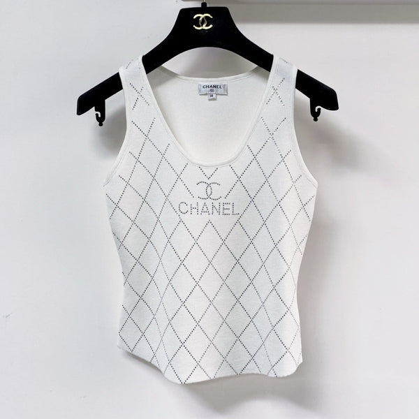 Débardeur Chanel blanc en cachemire 125424