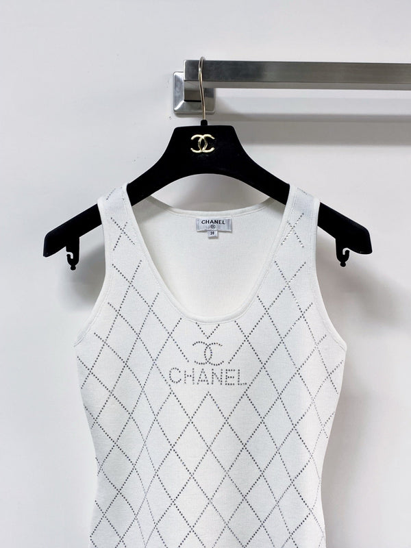 Débardeur Chanel blanc en cachemire 125424