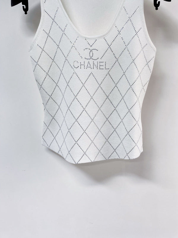 Débardeur Chanel blanc en cachemire 125424