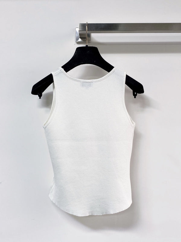 Débardeur Chanel blanc en cachemire 125424