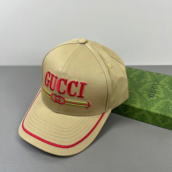 Casquette de baseball Gucci beige en tissu 194177