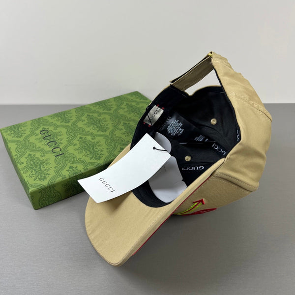 Casquette de baseball Gucci beige en tissu 194177