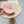 Casquette Chanel en tissu rose avec chaîne 192197