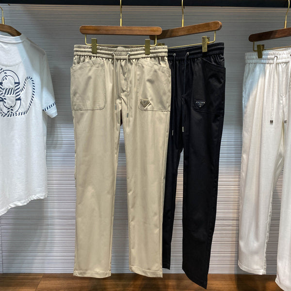 PRA26SS Drawstring Casual Pants in Cotton Twill 134819
