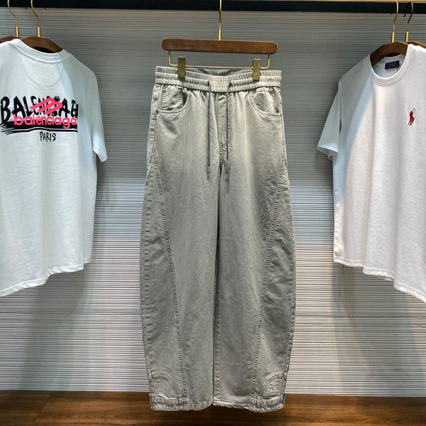PRA26SS Curved-Knee Jeans Light Khaki in Denim Cotton 101039