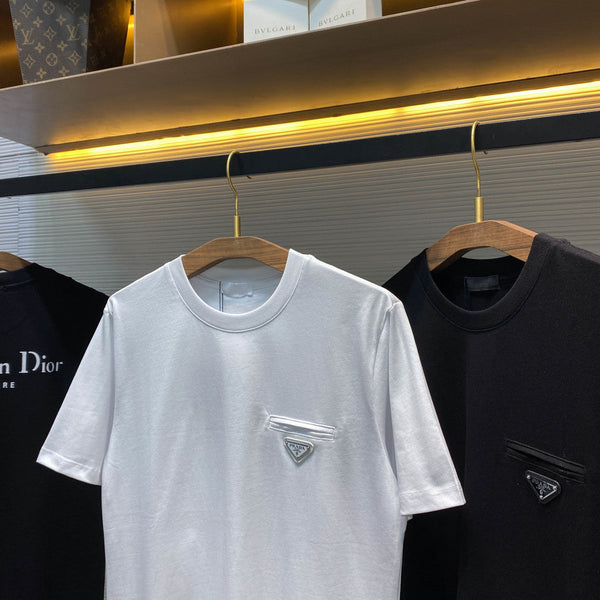 PRA26SS  Neck Short-Sleeve T-Shirt in Cotton 963420