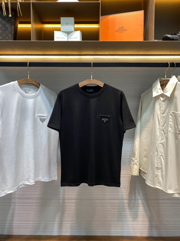 PRA26SS  Neck Short-Sleeve T-Shirt in Cotton 963420