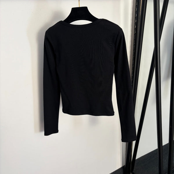 GG  Slim Fit Long Sleeve Base Layer Top in Cotton