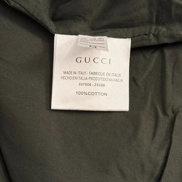 GG Bodycon A-line Mini Skirt Green in Cotton 135283