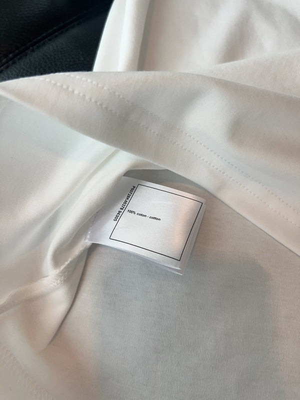 T-Shirt Chanel 26 Logo Blanc en Coton 161767