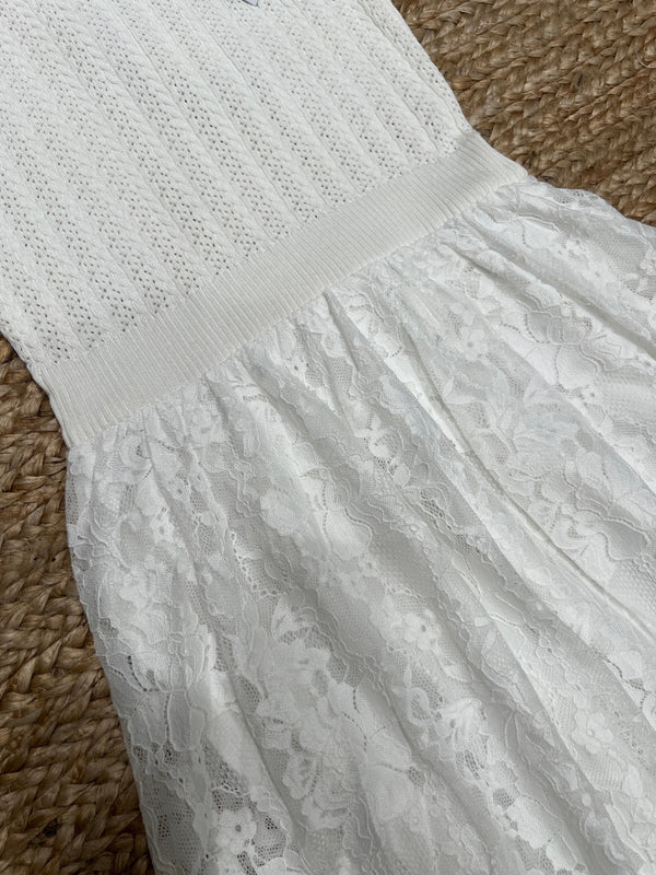 Chanel 26 Dress with Lace White in Tencel 161755