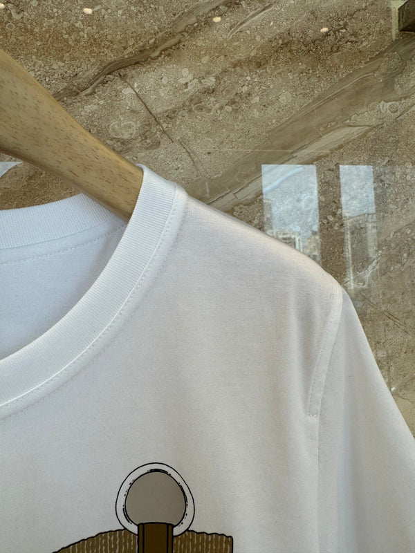 T-shirt manches courtes Hermès blanc en coton 974817